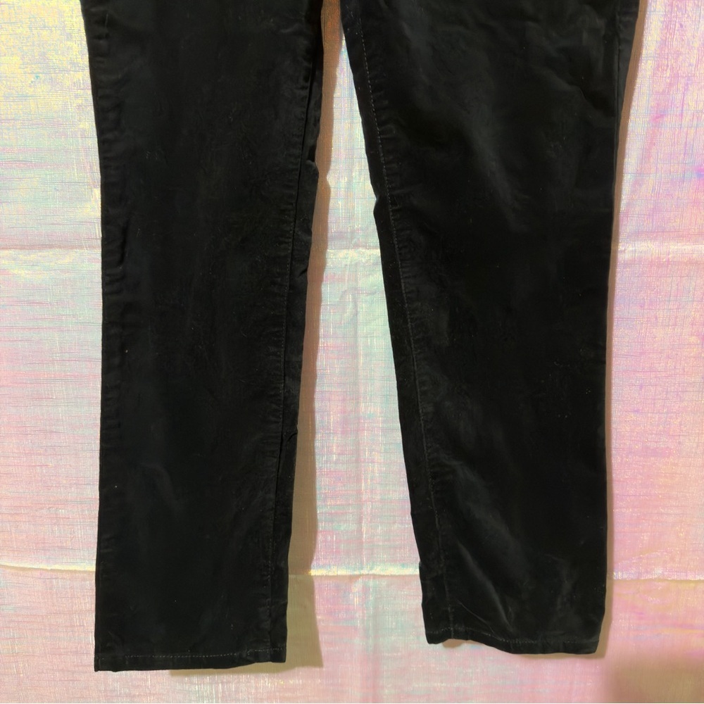 Talbots Velvet High-waist Straight Leg Pant Black Women Size 10P - Picture 3 of 9